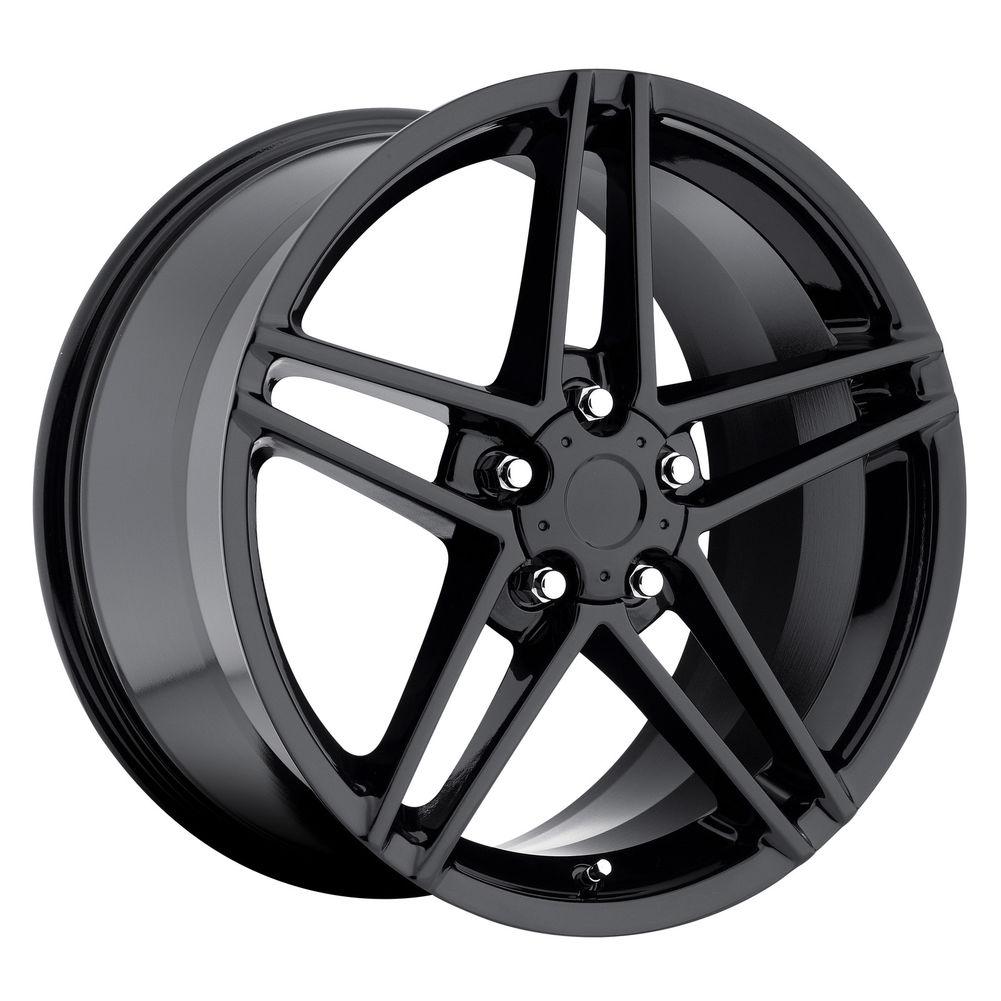 C6Z06 Style Corvette Wheels : Gloss Black