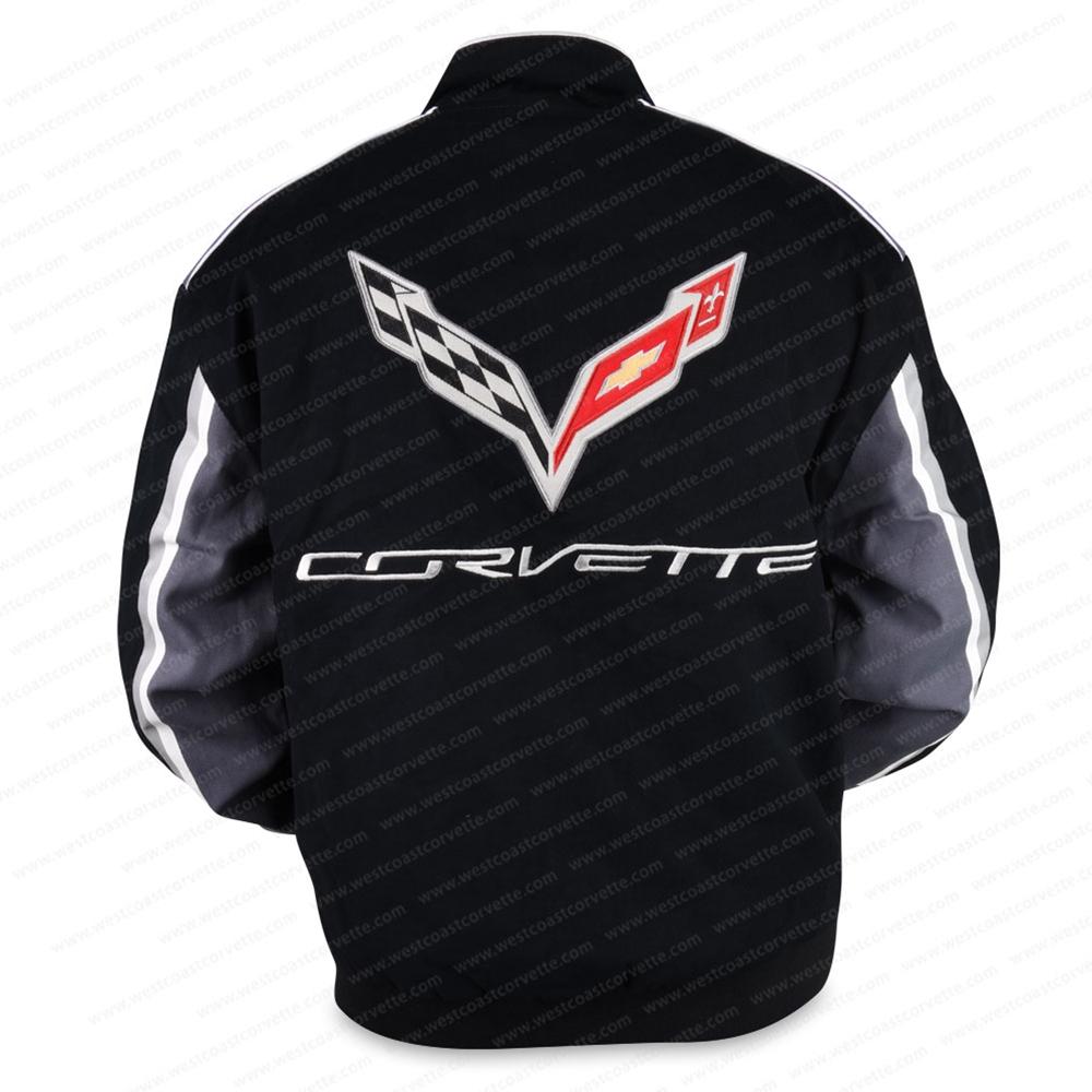 C7 Corvette All Logo Collage Twill Jacket - Black : C1, C2, C3, C4, C5, C6, C7