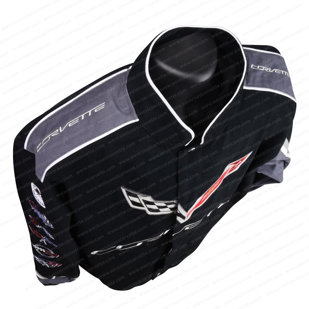 C7 Corvette All Logo Collage Twill Jacket - Black : C1, C2, C3, C4, C5, C6, C7