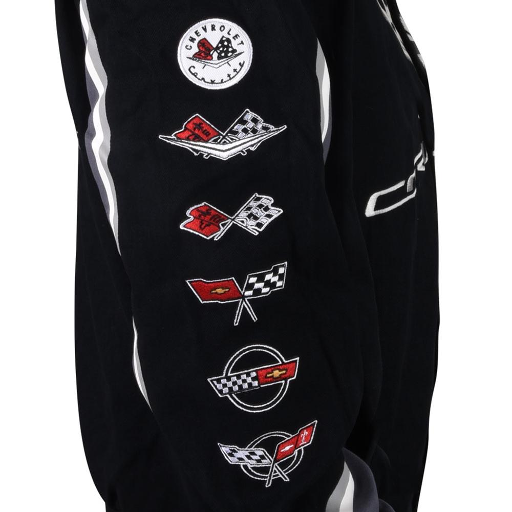 C7 Corvette All Logo Collage Twill Jacket - Black : C1, C2, C3, C4, C5, C6, C7