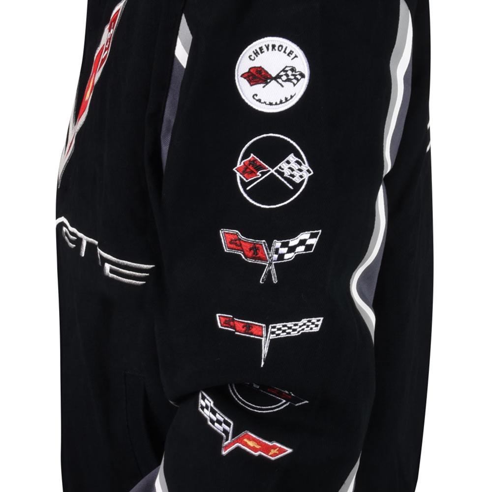 C7 Corvette All Logo Collage Twill Jacket - Black : C1, C2, C3, C4, C5, C6, C7