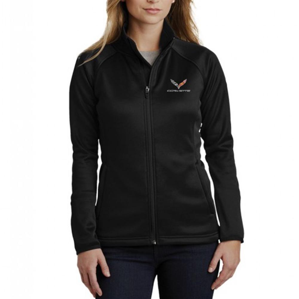C7 Corvette Ladies North Face® Fleece Jacket : Black