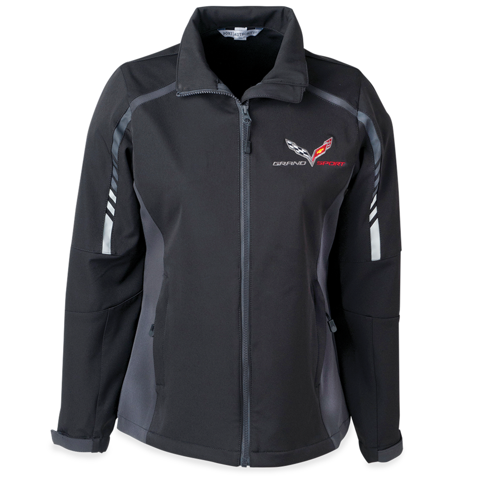C7 Corvette Ladies Sport Soft Shell - Black : Grand Sport (XX-Large)