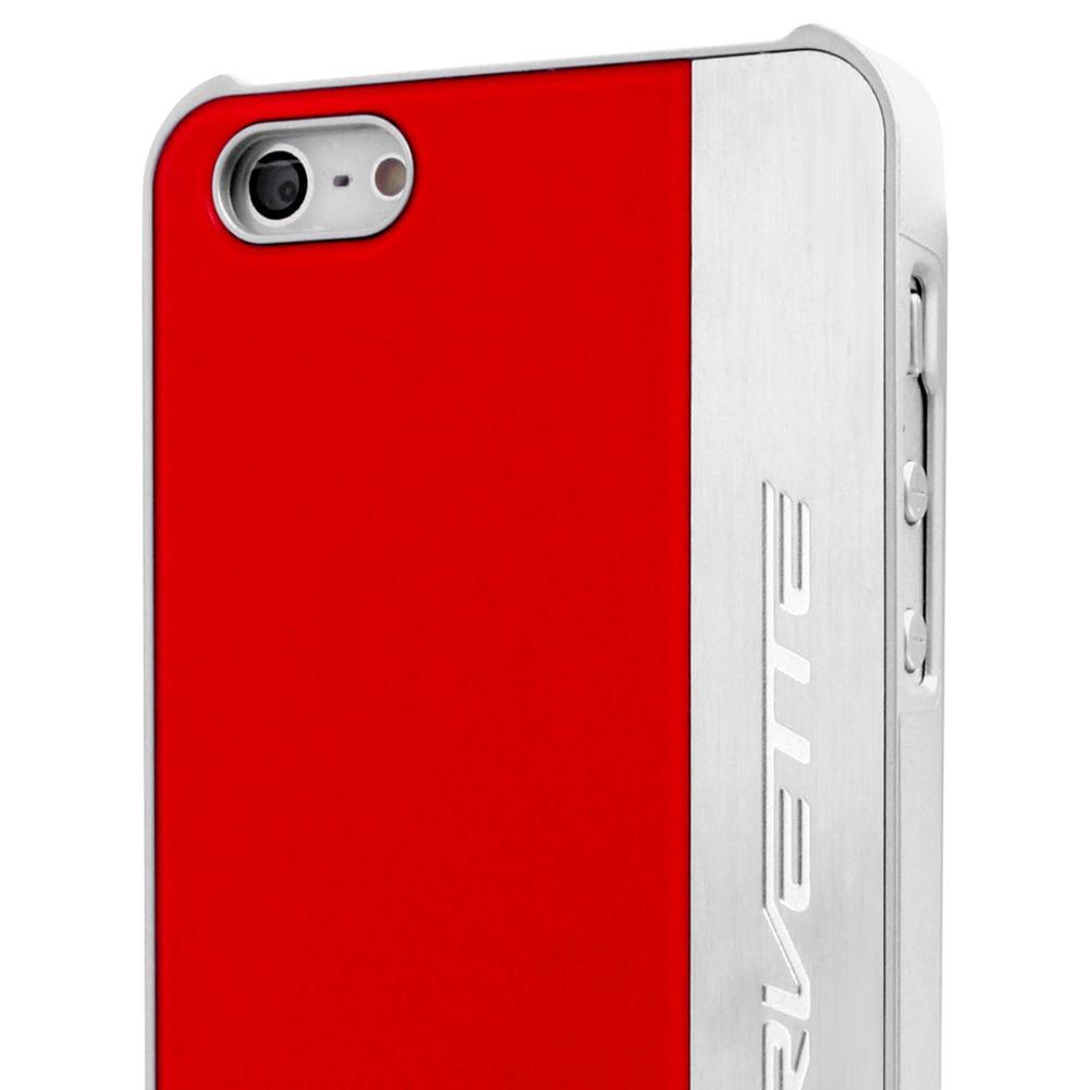 C7 Corvette Script - Hardcase iPhone 5/5S Case : Silver Brushed