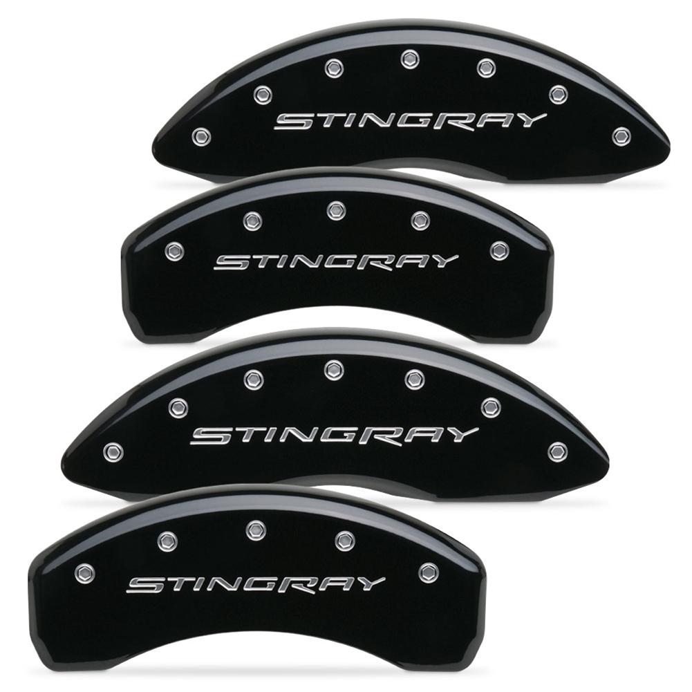 C7 Corvette Stingray Brake Caliper Cover Set with "STINGRAY" Script : Gloss Black CLEARANCE
