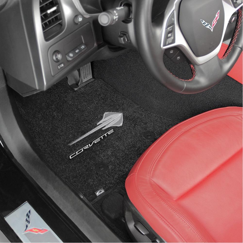 C7 Corvette Stingray Floor Mats - Lloyds Mats with C7 Stingray Emblem & Corvette Script