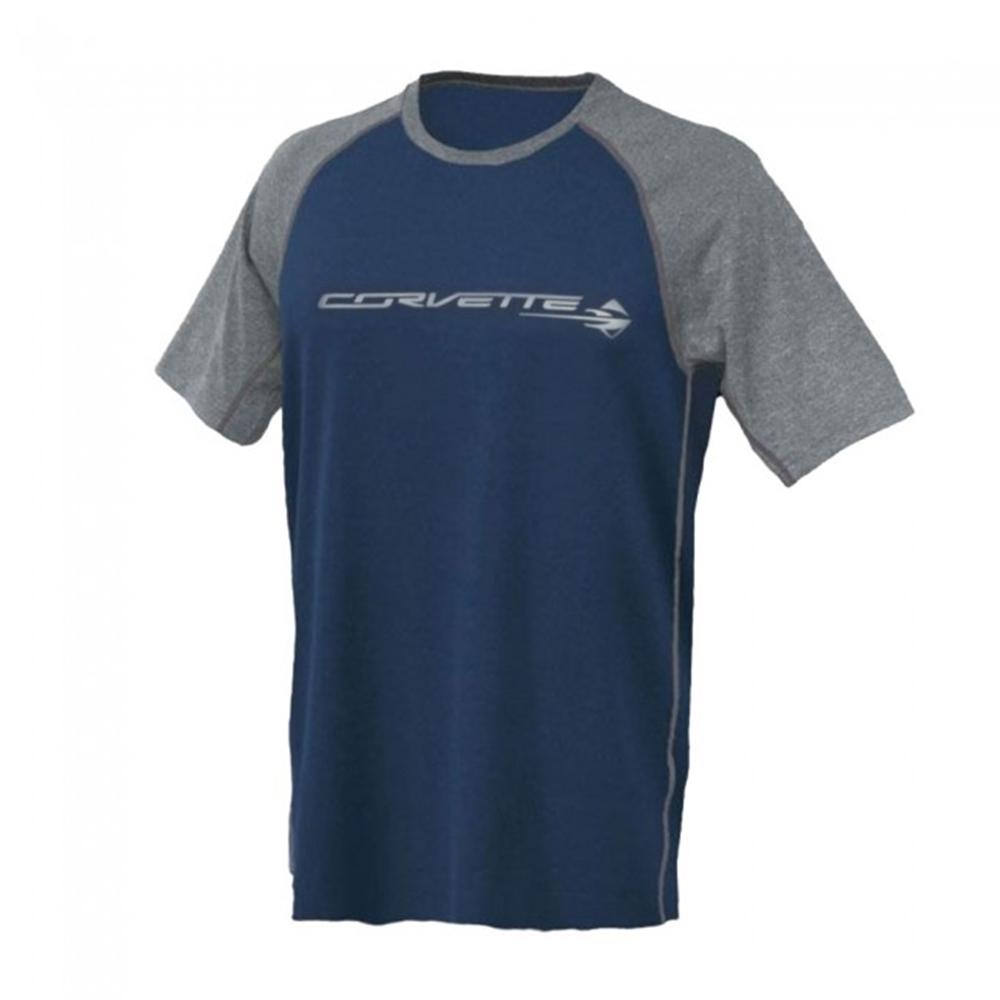 C7 Corvette Stingray Reverse-Mesh Tee : Navy, Gray