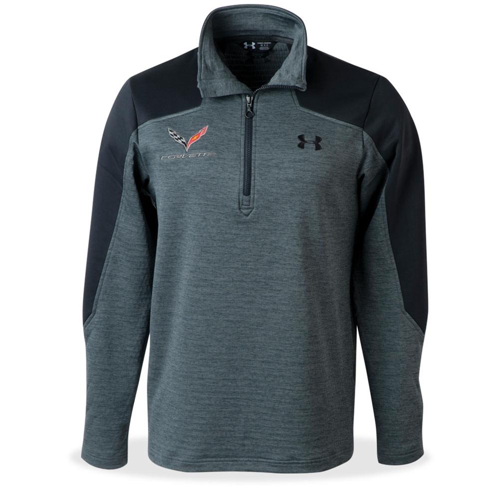 C7 Corvette Under Armour Expanse Quarter Zip : Blue, Stealth Gray