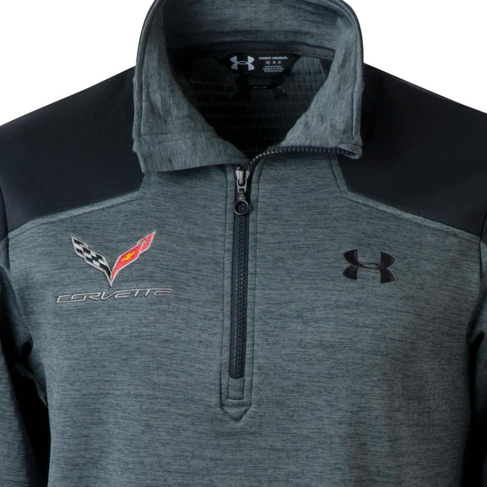 C7 Corvette Under Armour Expanse Quarter Zip : Blue, Stealth Gray