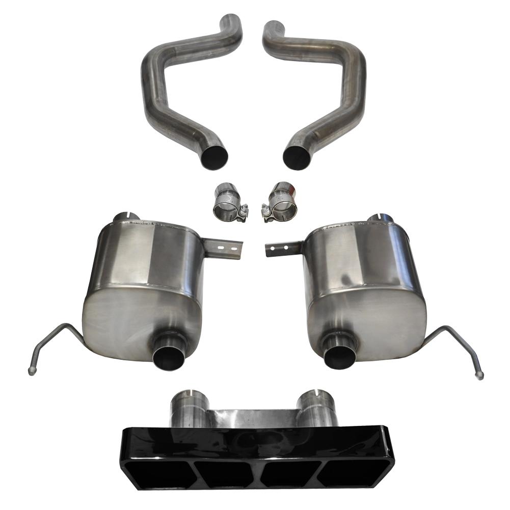 C7 Corvette Z06 Exhaust - CORSA SPORT Axle-Back Performance Exhaust System : Black Poly Tip