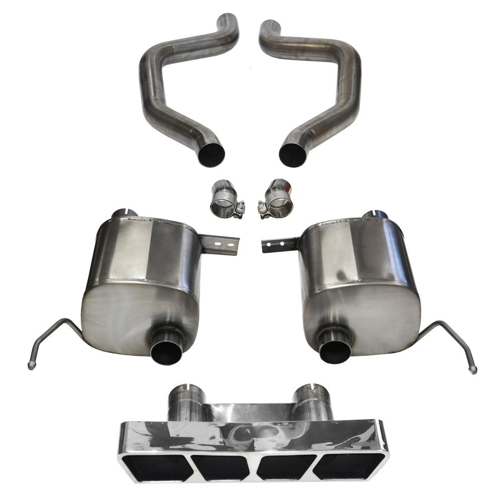 C7 Corvette Z06 Exhaust - CORSA SPORT Axle-Back Performance Exhaust System : Polished Poly Tip
