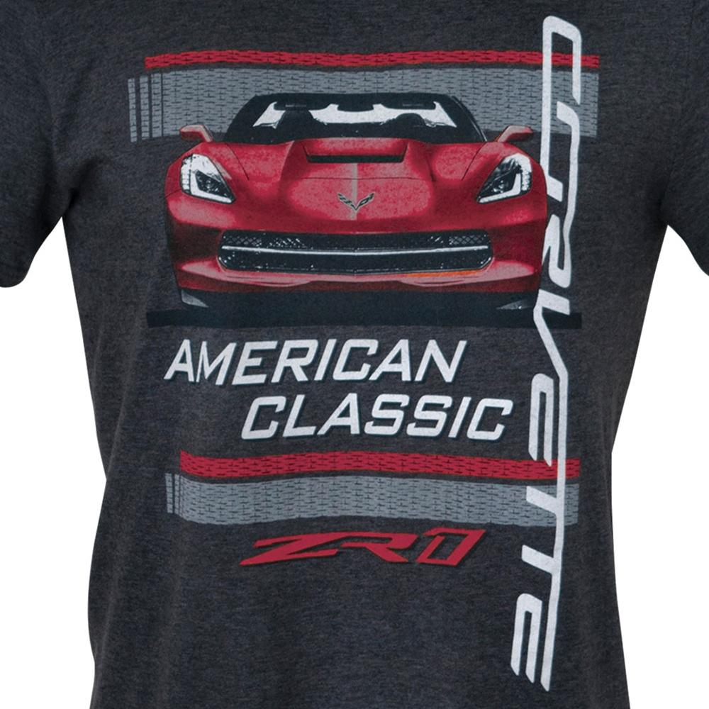 C7 Corvette ZR1 American Classic T-Shirt : Black/Red