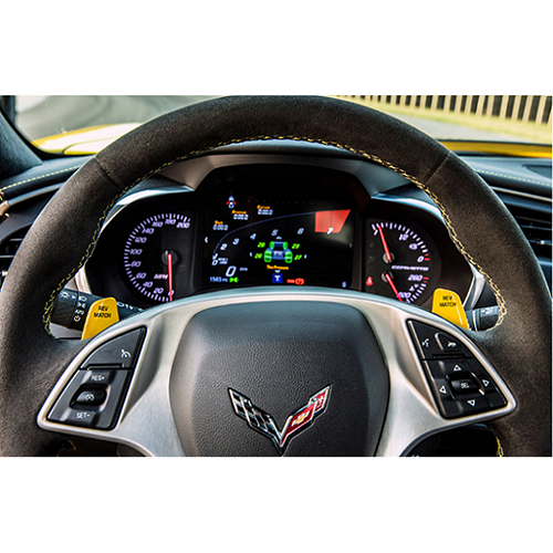Corvette Paddle Shift Switch - Yellow : 2014-2019 C7, Z06, Grand Sport, ZR1