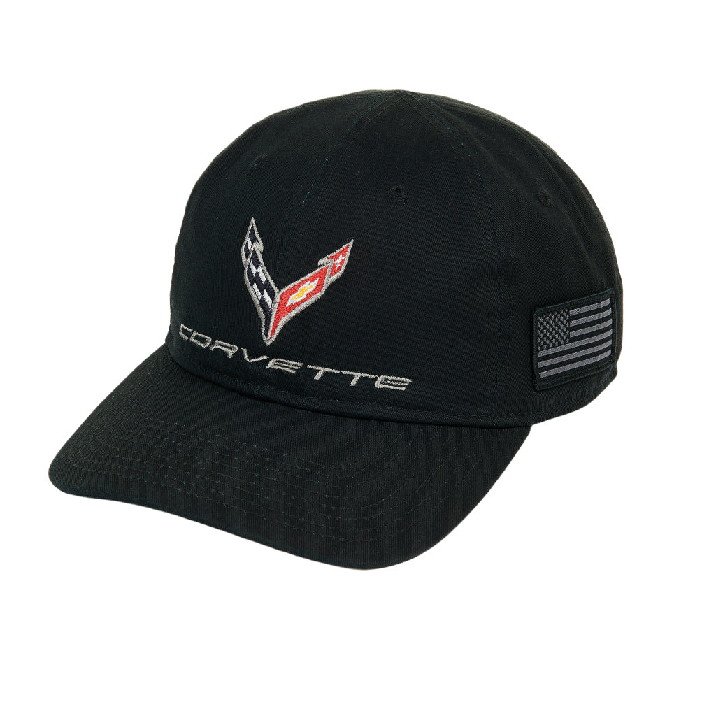 Corvette Next Generation Tactical Hat with USA Flag - Black