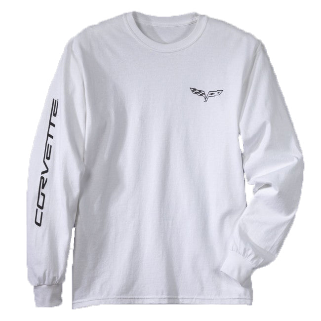 C6 Corvette Long Sleeve Tee Shirt : White