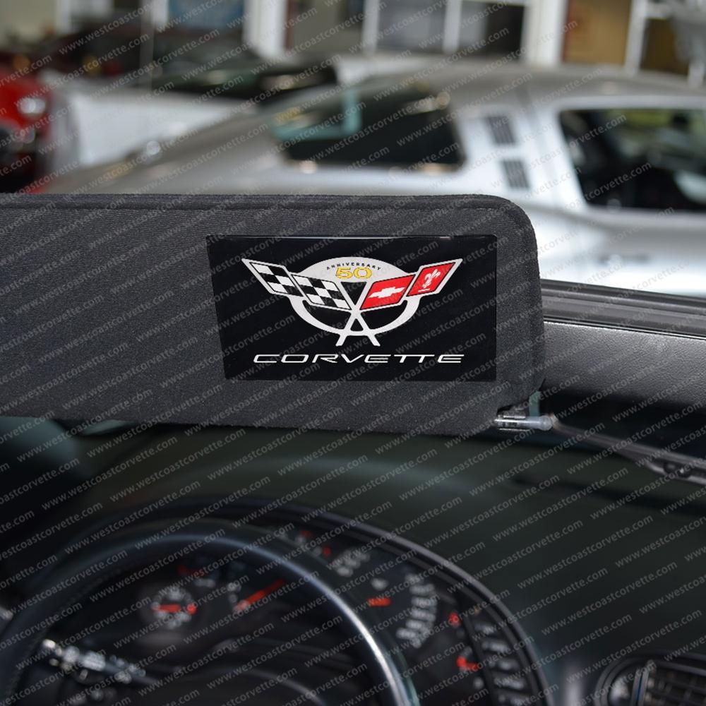 Corvette 50th Anniversary - Gloss Domed Decal - 5 7/8" x 3 5/8" : 2003 C5