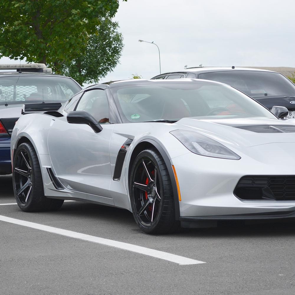 Corvette ACE Flow Form AFF06 Wheels - Liquid Silver Machined : C7 Z06