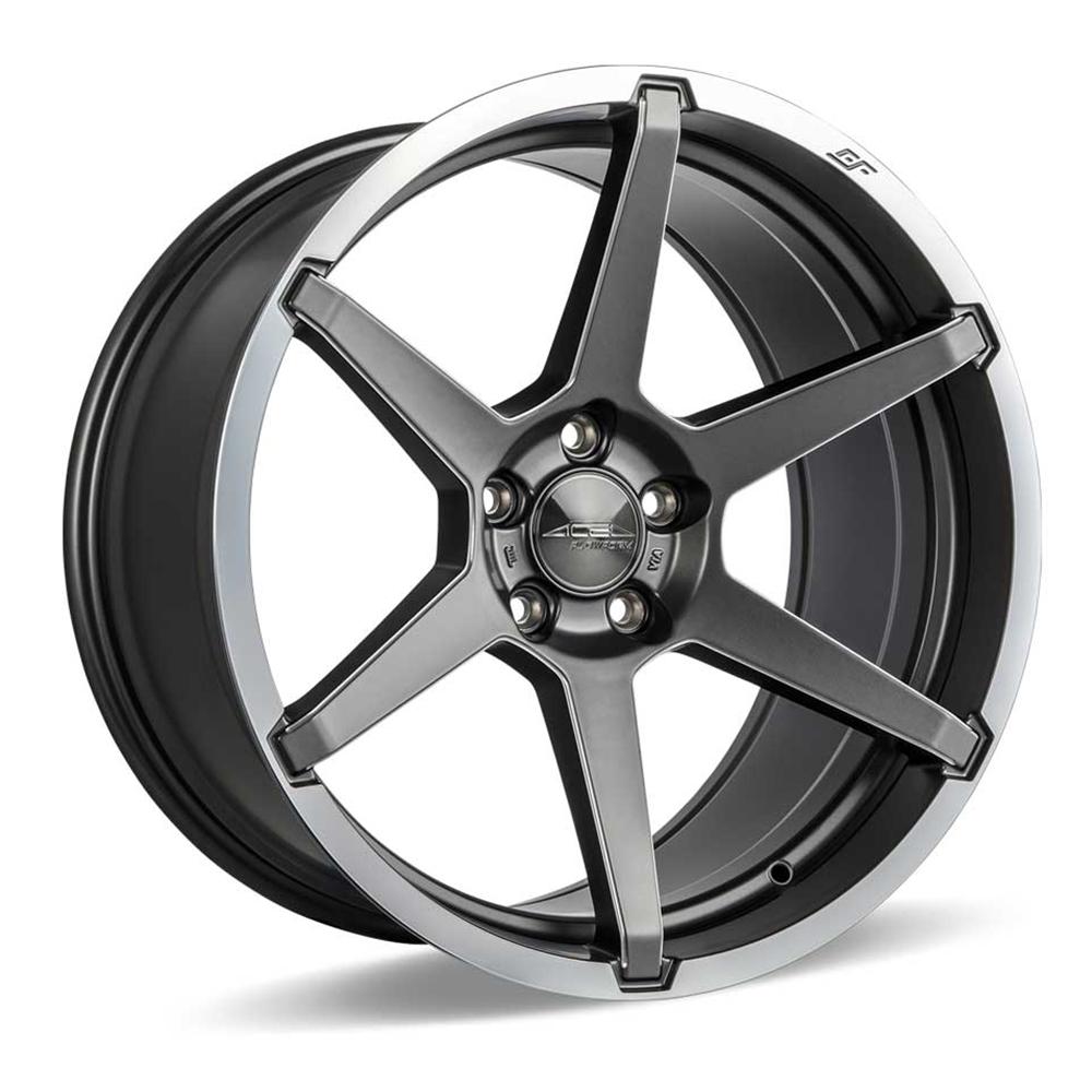 Corvette ACE Flow Form AFF06 Wheels - Titanium Machined Lip : C7 Z06