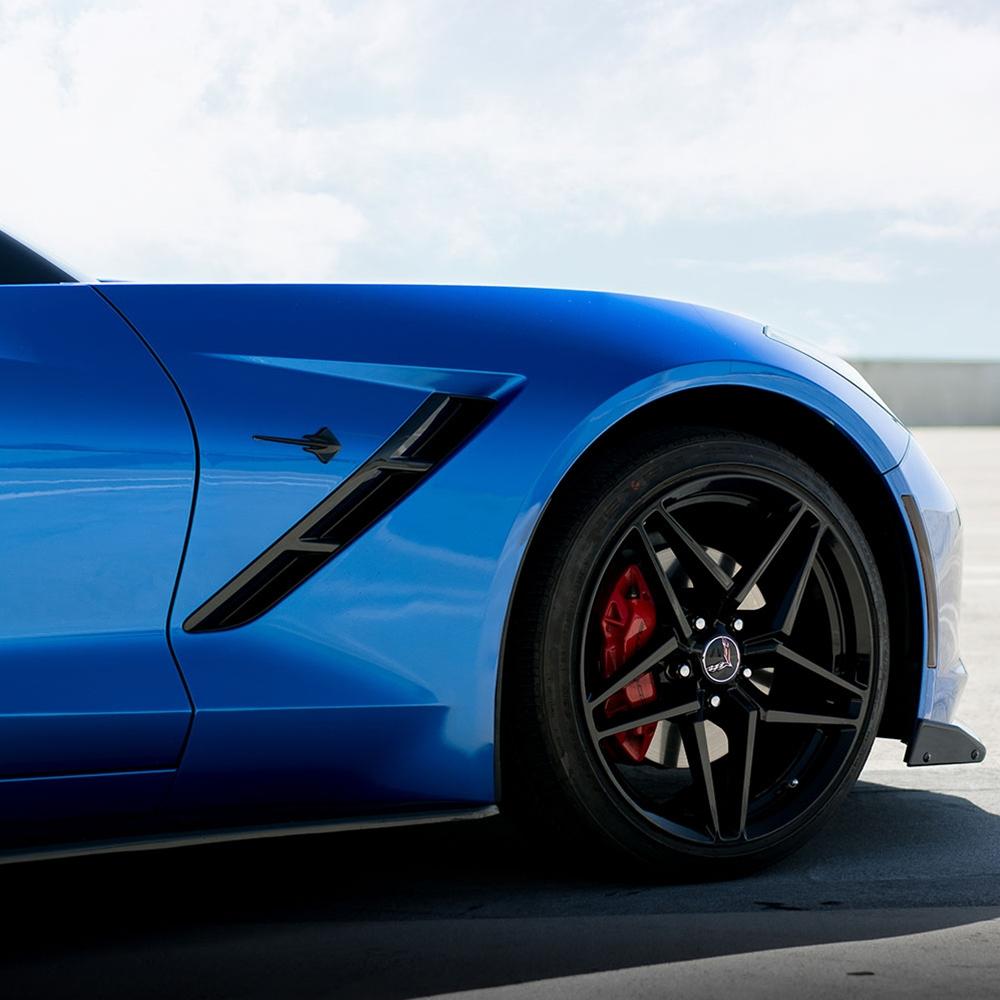 Corvette ACE Flow Form V029 Wheels - Piano Black : C6, Z06, C7, Z06, Grand Sport