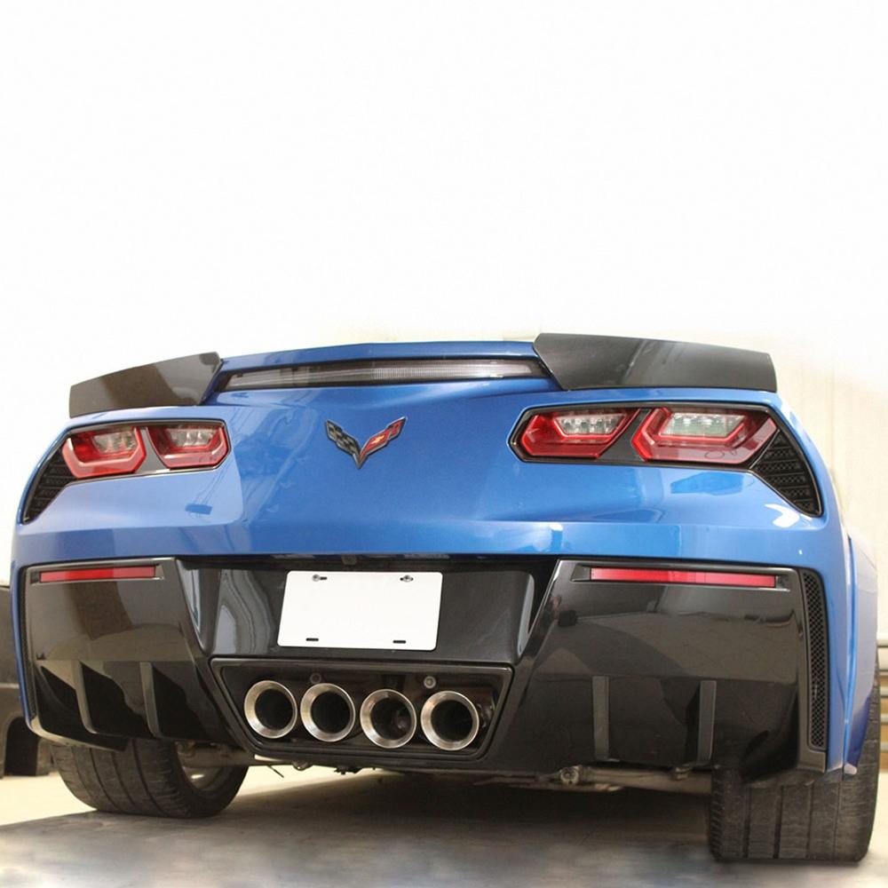 Corvette ACS Rear Diffuser Fins (Set of 4) - Carbon Flash : C7 Stingray, Z51, Z06, Grand Sport