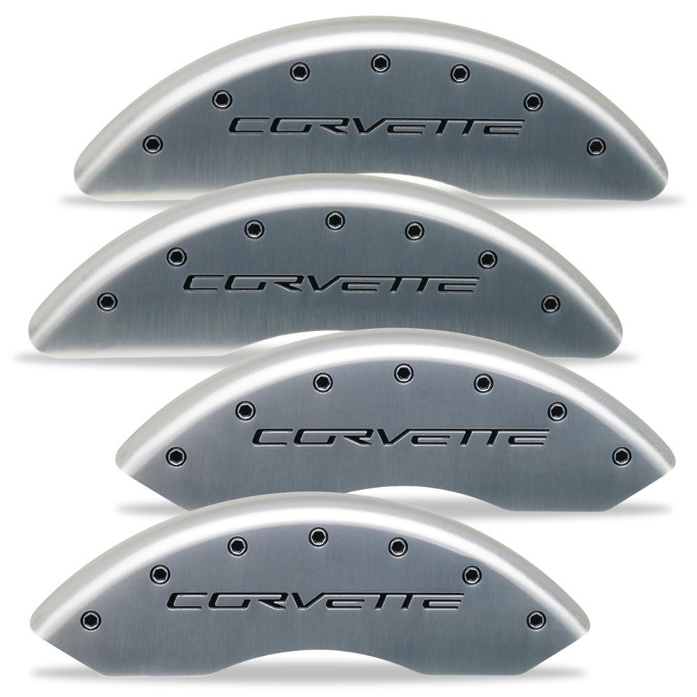 Corvette Brake Caliper Cover Set (4) - Color Matched : 2006-2013 C6 Z06 & GS Only with Black Script