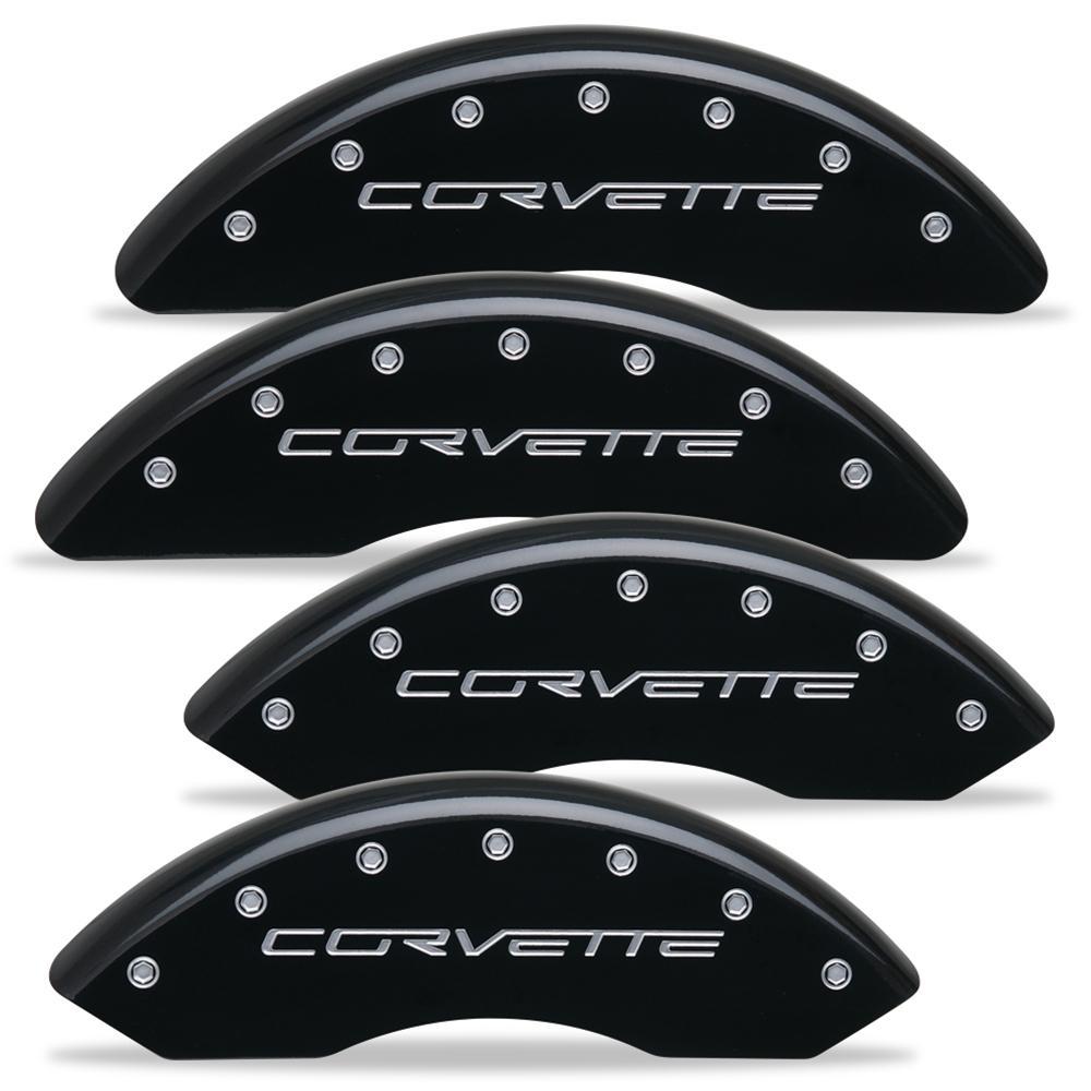 Corvette Brake Caliper Cover Set (4) - Color Matched : 2006-2013 C6 Z06 & GS Only with Black Script