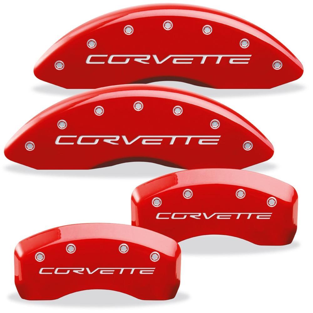 Corvette Brake Caliper Cover Set (4) - Color Matched : 2006-2013 C6Z06 & GS Only with Silver Script