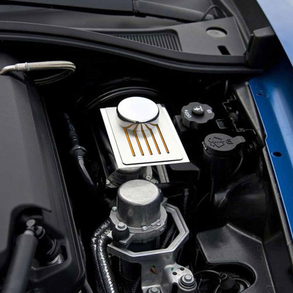 Corvette Brake Master Cylinder Cover w/ Cap Cover - Stainless Steel : C7 Stingray, Z51, Z06, Grand Sport, ZR1 (Black)