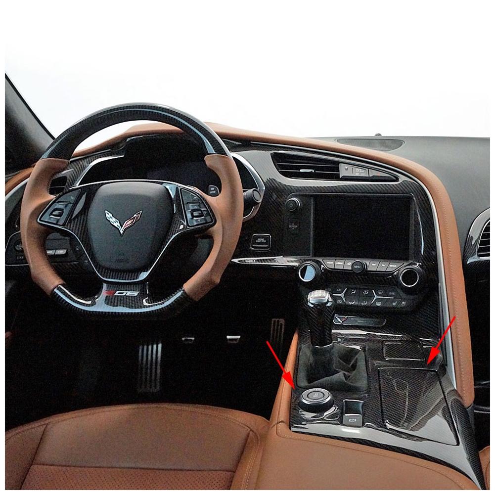 Corvette - Center Console 3 pc. - Carbon Fiber : C7 Stingray, Z51, Z06