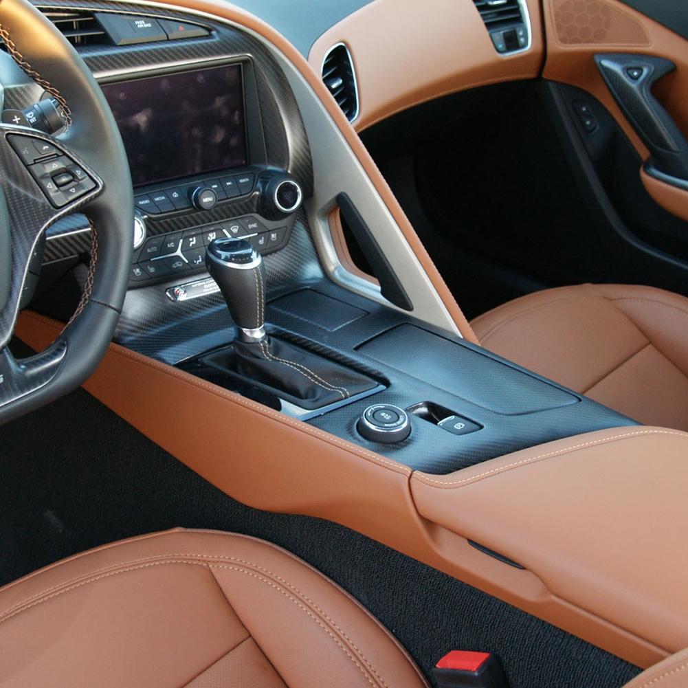 Corvette - Center Console 3 pc. - Carbon Fiber : C7 Stingray, Z51, Z06