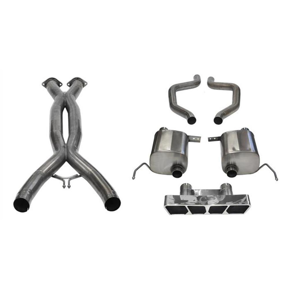 Corvette CORSA Xtreme Axle-Back Performance Exhaust System - Polished Poly Tip : C7 Z06