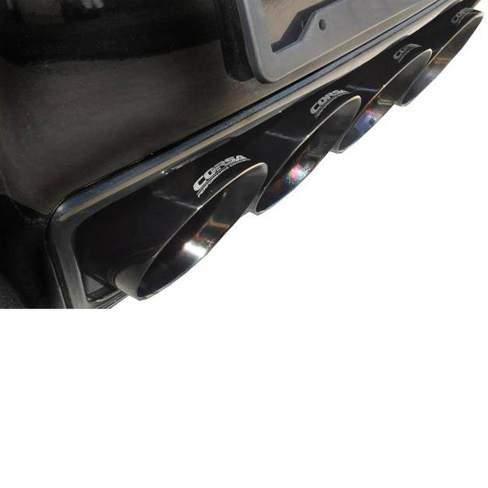 Corvette CORSA Xtreme Exhaust System - Quad Round Tips - Black : C7 ZR1