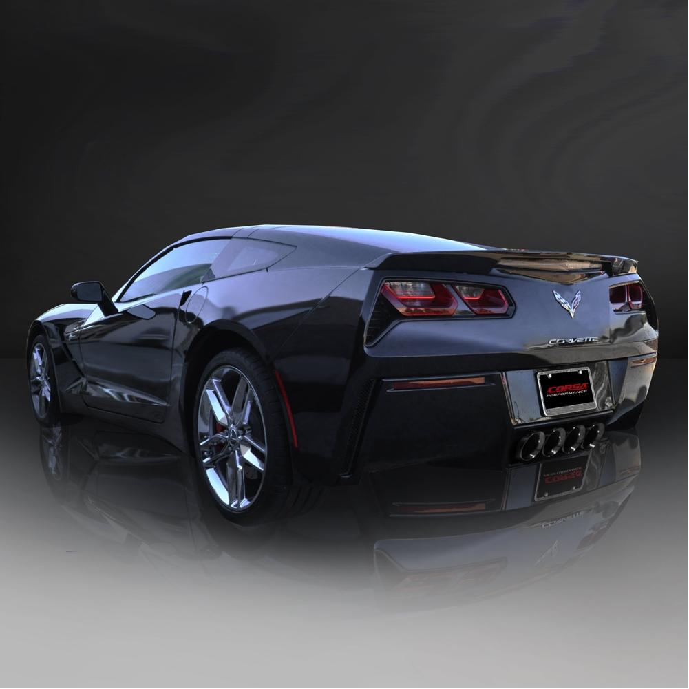 Corvette CORSA Xtreme Valve-Back Performance Exhaust System - Quad 4.50" Black Round Tips : C7 Stingray, Z51
