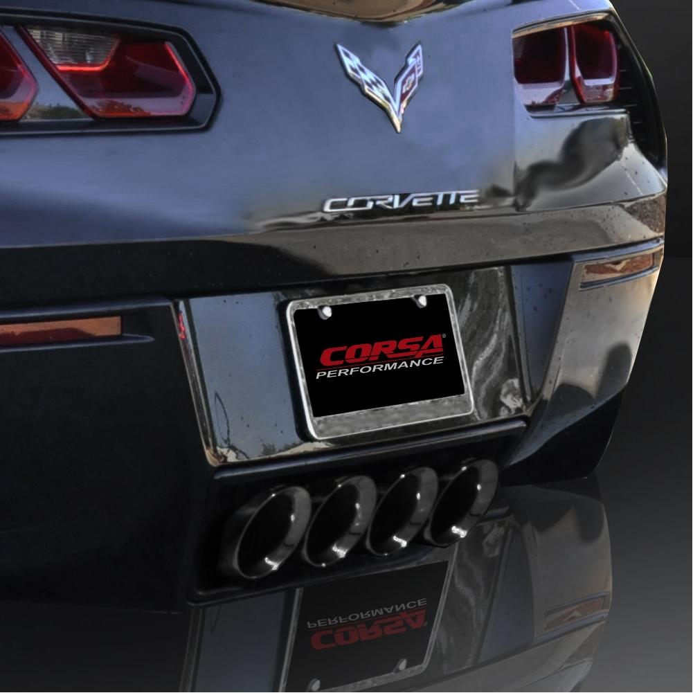 Corvette CORSA Xtreme Valve-Back Performance Exhaust System - Quad 4.50" Black Round Tips : C7 Stingray, Z51