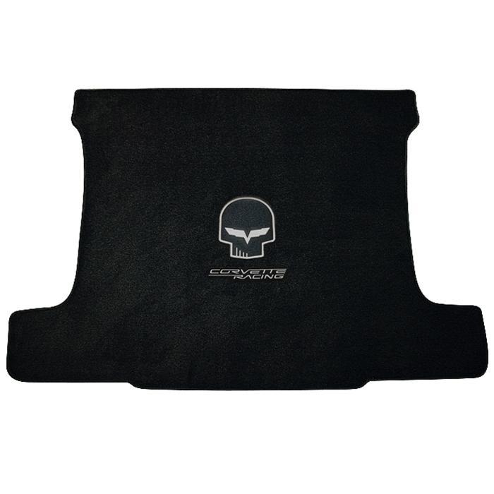 Corvette Coupe Cargo Mat - Jake Skull and Racing Script - Yellow or Silver: C6, Z06, ZR1, GS
