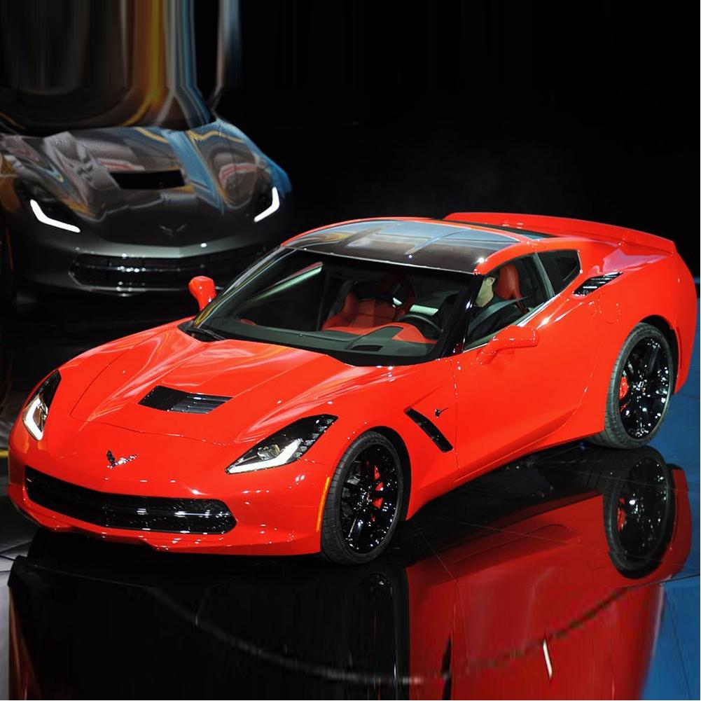 Corvette Coupe Roof Panel - Carbon-Fiber with Body-Colored Sides : C7 Stingray, Z51, Z06