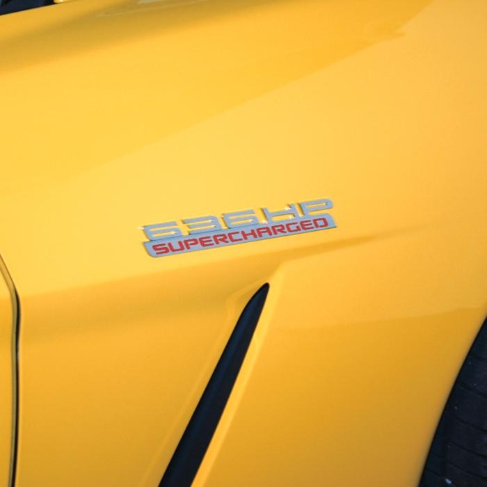 Corvette Custom HP and Supercharged Billet Chrome Badges