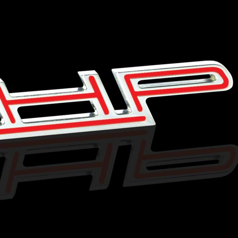Corvette Custom HP Billet Chrome Badge Only - No Numbers (Black Stripe)