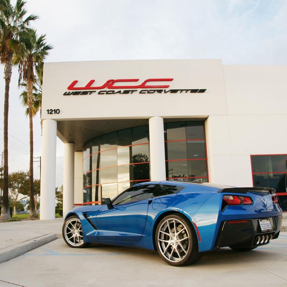 Corvette Custom Wheels WCC 639 3 Pc. Forged Series : Machined Face / Grey Window with Chrome Lip