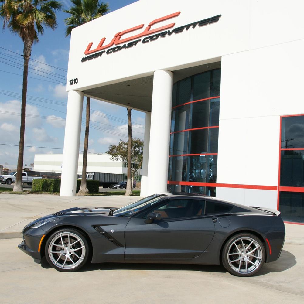 Corvette Custom Wheels WCC 639 3 Pc. Forged Series : Machined Face / Grey Window with Chrome Lip