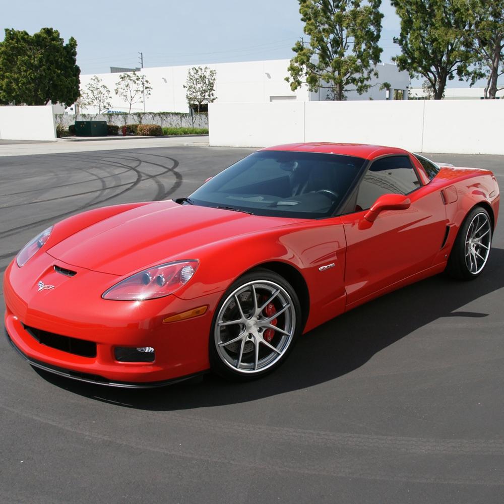 Corvette Custom Wheels WCC 639 3 Pc. Forged Series (Set) : Machined Face / Grey Window with Chrome Lip