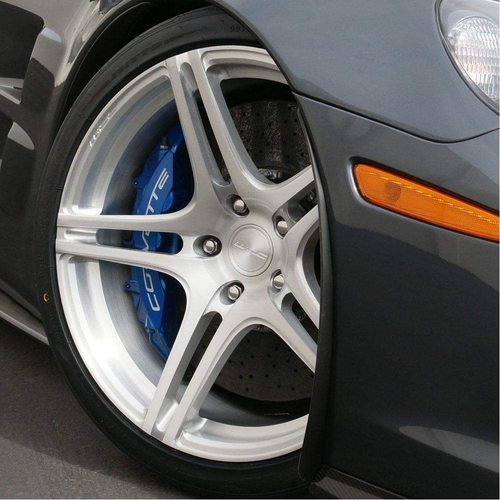 Corvette Custom Wheels - WCC 736 Monobloc Forged Series : Silver Brushed