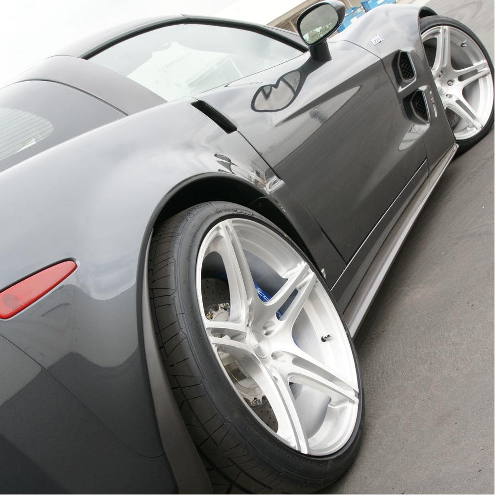 Corvette Custom Wheels - WCC 736 Monobloc Forged Series : Silver Brushed