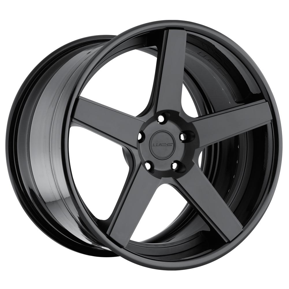 Corvette Custom Wheels - WCC 835 3 Pc. Forged Series : Flat Black Face with Gloss Black Lip