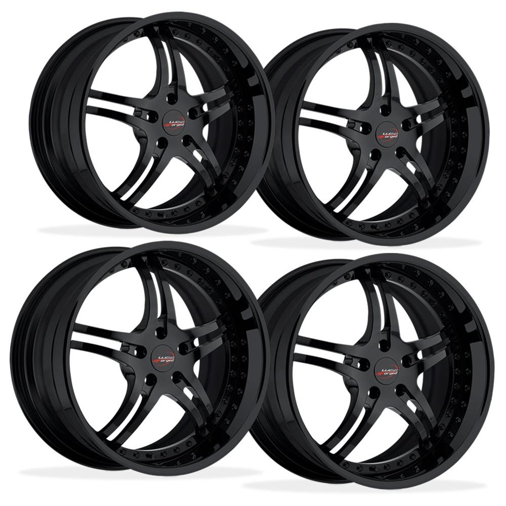 Corvette Custom Wheels - WCC 946 EXT Forged Series (Set) : All Gloss Black