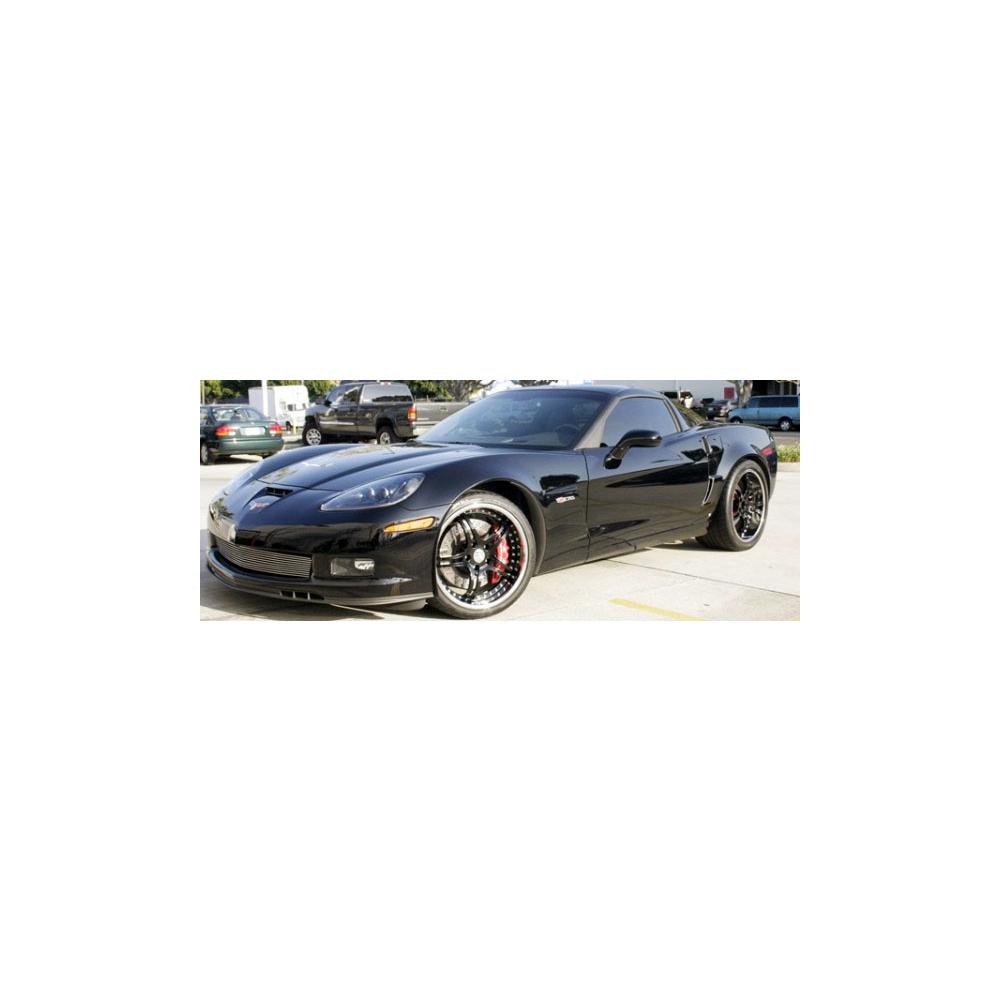 Corvette Custom Wheels WCC 946 EXT Forged Series (Set) : Black Face with Chrome Lip