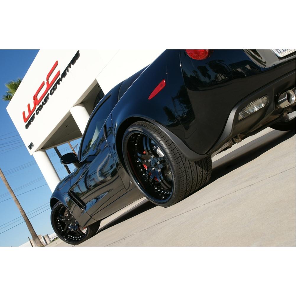 Corvette Custom Wheels - WCC 946 EXT Forged Series (Set) : Gloss Black with White Stripe