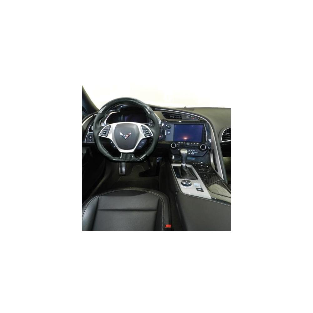 Corvette D Shaped Flat Bottom Steering Wheel - Carbon Fiber : C7 Stingray