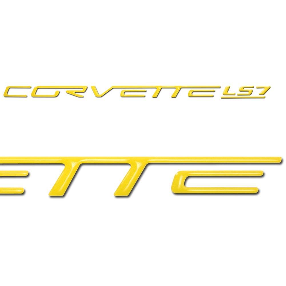 Corvette Domed Fuel Rail Insert Letter/Decals (Set) : 2005-2013 C6 LS7
