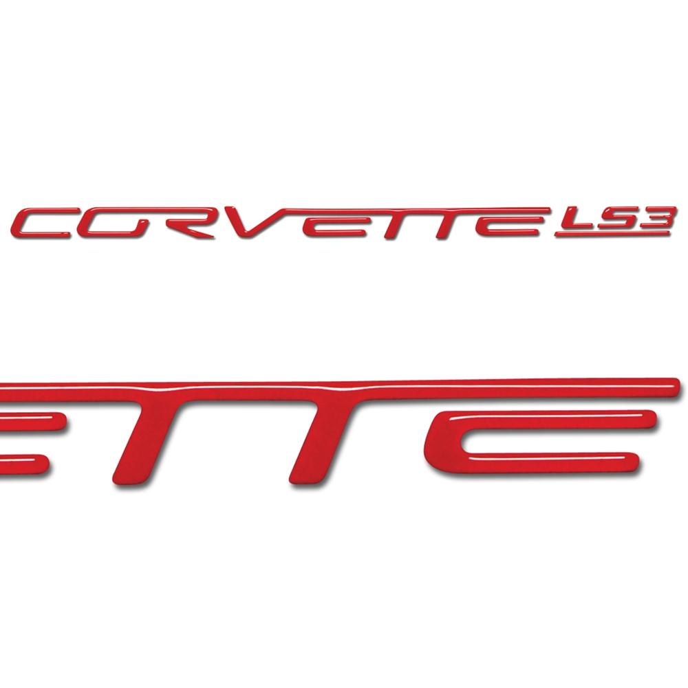 Corvette Domed Fuel Rail Insert Letter/Decals (Set) : 2008-2013 C6 LS3